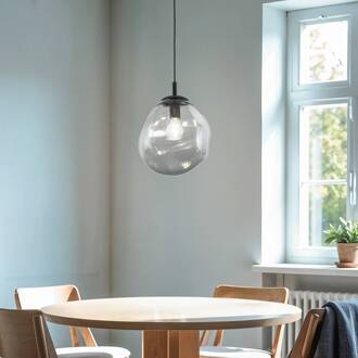 Sol Mini hanglamp, glas, Ø 25 cm, zwart/grafietgrijs zwart, grafietgrijs-transparant