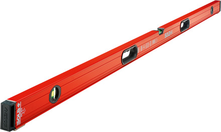 Sola Alu waterpas BIG REDH3/200 m/stelvoetjes 200cm 3 libellen 0,50mm/m 2 handgrepen - 01249701