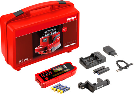 Sola EVO 360 Professional rotatielaser met REC RRD2 ontvanger | rood - 71018201