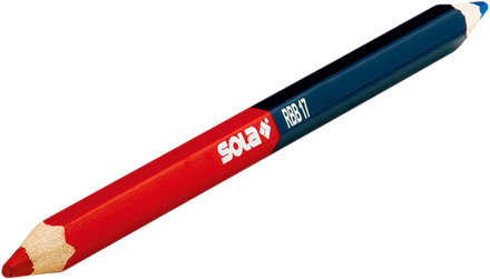 Sola Grafietpotlood rond RBB17 17cm rood/blauw (in doos van 100st.) - 66024020