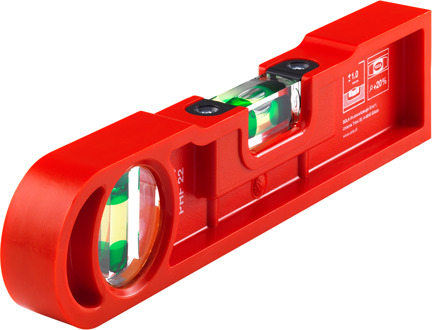 Sola Kunststof waterpas PHF22 22cm 2 libellen 1,00mm/m rood - 01412101