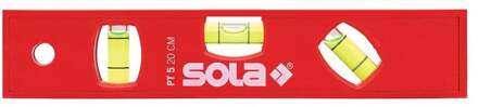 Sola Kunststof waterpas PT5/20, 20cm 3 libellen hobby rood - 01430201 - 01430201