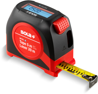 Sola METEC digitale rolbandmaat met afstandsmeter | 5 m x 19 mm | stalen band - 71510201
