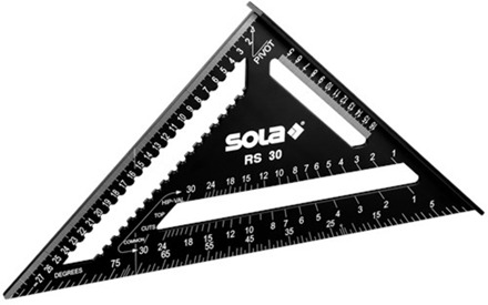 Sola Metrische winkelhaak 18cm zwart - 56160101