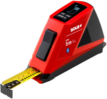 Sola Rolbandmaat digitaal 5mtr CITO inkl. oplaadkabel en riemtasje - 71510101