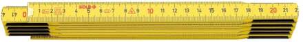 Sola Vouwduimstok hout 2mtr/10-ledig HG2/10, geel, EG-Klasse 3 HG2/10 SB - 53020201 - 53020201