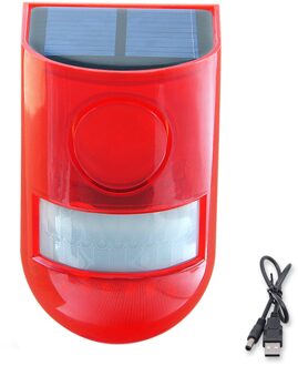 Solar Alarm Licht Veiligheid Alarm Licht Motion Sensor Licht Waterdichte Led Knippert 129db Universele Flash Waarschuwing Alarm Lamp