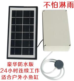 Solar Beluchting Pomp Ultrastille Usb Lithium Batterij Opladen Hydrocultuur Plant Fish Tank Vis Vissen Plus Zuurstof Pomp Bruin