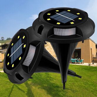Solar Bolderarmatuur Led Solar Stok Lichten 4 Stuks Intelligente Controle Solar Ground Lamp Gazon Yard Loopbruggen Outdoor Licht