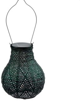 Solar Buitenlampion Ikat Bulb - 16 cm - Groen