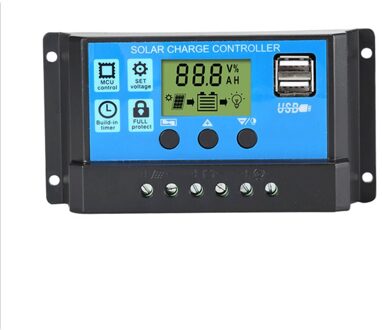 Solar Charger Controller 60A 50A 40A 30A 20A 10A 12V 24V Acculader Lcd Dual Usb Zonnepaneel regulator Voor Max 50V