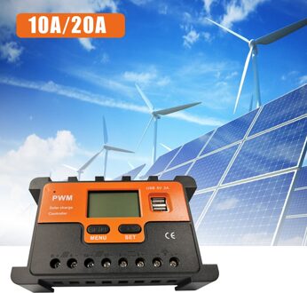 Solar Charger Controller Dual Zonnepaneel Interface 12V24V Solar Controller Pwm Fotovoltaïsche Stroomopwekking 20A