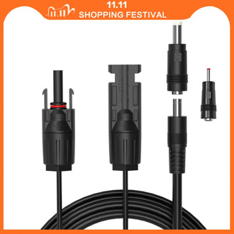 Solar Charging Cable Extension Cable with DC5521 DC5525 DC3513.5 Connectors for Jackery ALLPOWERS More Portable Power Station.