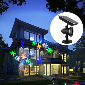 Solar Christmas Snowflake Laser disco Light IP65 Outdoor Moving Snowfall Laser Projector Lamp For New Year Party Wedding decor