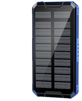 Solar Draadloze 80000Mah Powerbank Telefoon Externe Oplader Solar Battery Pack Opladen Draagbare Outdoor Reizen Emergency Powerbank blauw