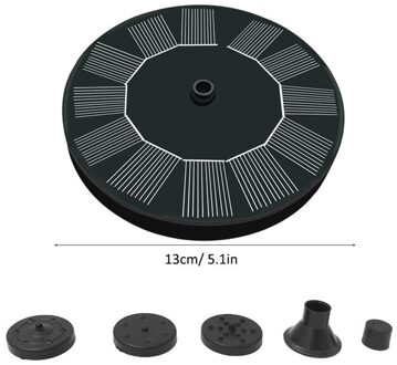 Solar Drijvende Bad Solar Fontein Pomp Voor Tuin En Patio Watering Voor Vogel Bad Tuin Decor Outdoor Tuin 7V /1.4W Diameter 13cm