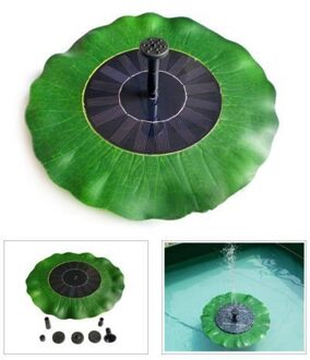 Solar Fontein Outdoor Waterdichte Tuin Landschap Tuin Binnenplaats Lotusblad Drijvende Waterpomp Vogel Feeder 1Pc