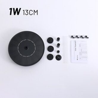 Solar Fontein Pomp 13Cm 1W Fontein Zwembad Vijver Decoratie Waterpomp Drijvende Solar Fontein Tuin Fontein