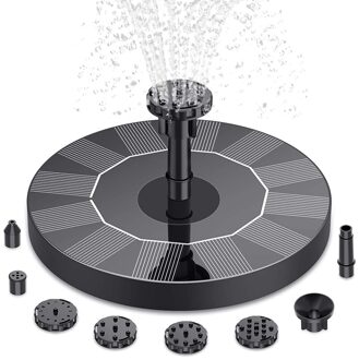 Solar Fontein Pomp, Solar Fontein Pomp Met 6 Nozzles, Zonne-energie Fontein Pomp Voor Vogel Bad, vijvers, Tuin