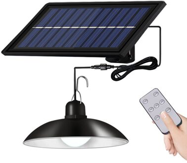 Solar Hanglamp Outdoor/Indoor 3M Kabel Zonne-energie Opknoping Schuur Verlichting Met Afstandsbediening Voor Werpt Yards tuin A / warm wit 3500K