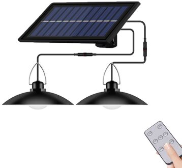 Solar Hanglamp Outdoor/Indoor 3M Kabel Zonne-energie Opknoping Schuur Verlichting Met Afstandsbediening Voor Werpt Yards tuin B / warm wit 3500K