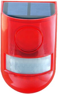 Solar Infrarood Motion Sensor Alarm Met 110Db Sirene Strobe Licht Voor Huis Tuin Carage Schuur Carvan Alarmsysteem