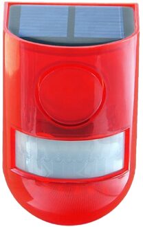 Solar Infrarood Motion Sensor Alarm Met 110Db Sirene Strobe Licht Voor Huis Tuin Carage Schuur Carvan Alarmsysteem