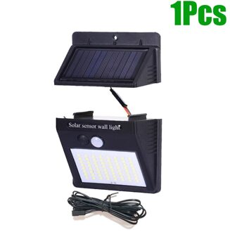 Solar Lamp Led Wall Verlichting Zonne-energie Lantaarn Pir Sensor Outdoor Indoor Home Waterdichte Ip 65 Tuin Gescheiden 1 sides 1stk