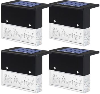 Solar Lamp Outdoor Binnenplaats Huishouden Outdoor Tuin Decoratie Led Kleurrijke Landschap Trap Stap Verlichting 4stk