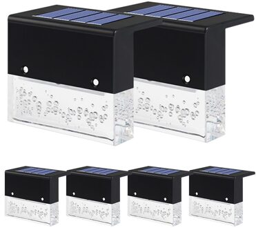 Solar Lamp Outdoor Binnenplaats Huishouden Outdoor Tuin Decoratie Led Kleurrijke Landschap Trap Stap Verlichting 6stk