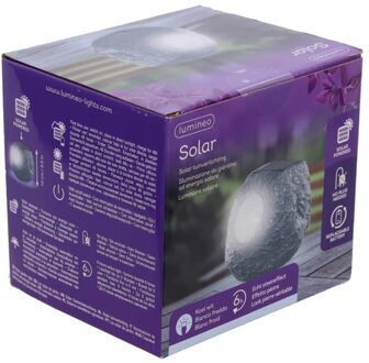 Solar Lamp Steen Polyresin