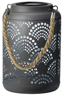 Solar lantaarn ijzer antraciet 23 cm Grijs