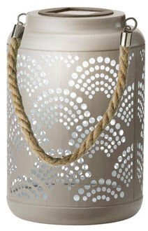 Solar lantaarn ijzer taupe 23 cm