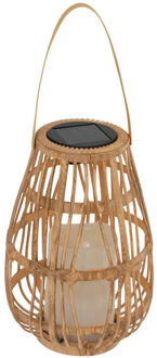 solar lantaarn - rotan - 16 x 23 cm - tuin