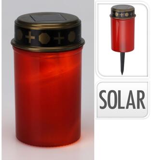 Solar LED graflicht kunststof rood
