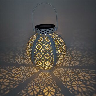 Solar Led Iron Art Hollow Lantaarn Licht Outdoor Decoratieve Verlichting Handheld Opknoping Lamp Voor Tuin Yard Pathway 02
