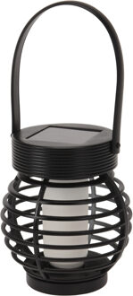 Solar LED lantaarn - zwart - 11 cm - zonne-energie - tuinverlichting - solarlampen