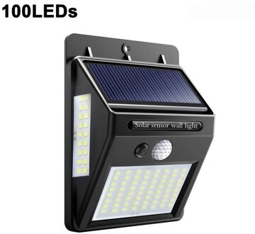 Solar Led Straat Licht Voor Huis Tuin Hek Pir Motion Sensor Detection Muur Lampen 100 35 20 Leds 2835 Solar licht Waterdicht 100leds