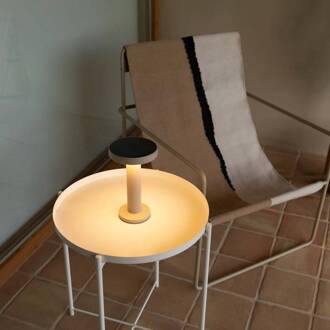 Solar LED tafellamp Cairo, beige, kunststof, IP44, 21 cm zandkleurig