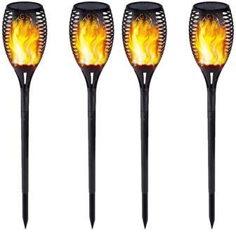 Solar Led Vlam Lamp IP65 Waterdicht Gazon Vlam Flickering Zaklampen Lamp Outdoor Solar Led Fire Light Tuin Binnenplaats Decoratie 4stk