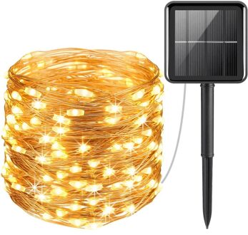 Solar lichtsnoer Twinkle met warm witte leds 30 meter