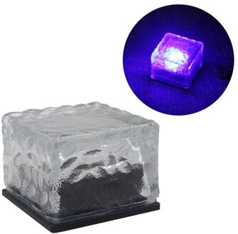 Solar Light Solar Ice Cube Licht Baksteen Rock Licht Frosted Glas Landschap Outdoor Decoratie Tuin Straat Licht A4