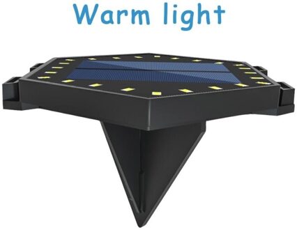 Solar Ondergrondse Lampen Outdoor Verlichting IP65 Waterdichte Tuin Decoreren Gazons Lampen Landschap Trappen Muren Begraven Verlichting A-warm licht
