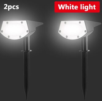 Solar Outdoor Floor Light Tuin Decoratie Landschap Led Lamp Spots Schijnwerpers Ingebouwde Batterij Looptijd 12 Uur 2stk (wit licht)