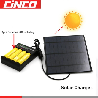 Solar Panel Universal 3.7V Battery Charger DC 5V 10440 18650 14500 26650 16650 Rechargeable Battery Charger Adapter USB Plug