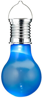 Solar party feestlampje lichtbolletjes blauw voor buiten 10 cm