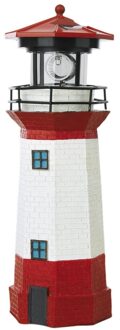 Solar Power Led Vuurtoren Licht Met Roterende Lichtstraal 29 Cm Huis Tuin Decoratie Hek Gazon Lamp Fairy Light