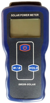 Solar Power Meter High Precision Light Meter Solar Radiation Tester Optical Solar Research Glass Light Intensity Data Peak Hold