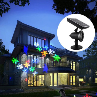 Solar powered LED Laser Projector Moving Snowflake Disco Light Waterproof Christmas Stage Lights Outdoor Garden Landscape Lamp