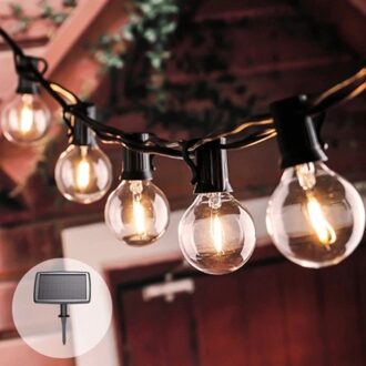 Solar prikkabel Chain met 10 warm witte led filament lampen